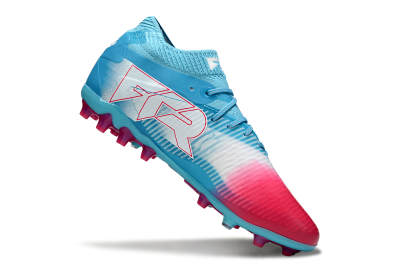 Puma Future 8 Ultimate MG Multi Ground Soccer Cleats - Blue/Sky Blue/Fuchsia Pink