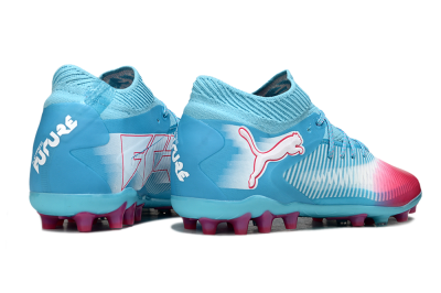 Puma Future 8 Ultimate MG Multi Ground Soccer Cleats - Blue/Sky Blue/Fuchsia Pink