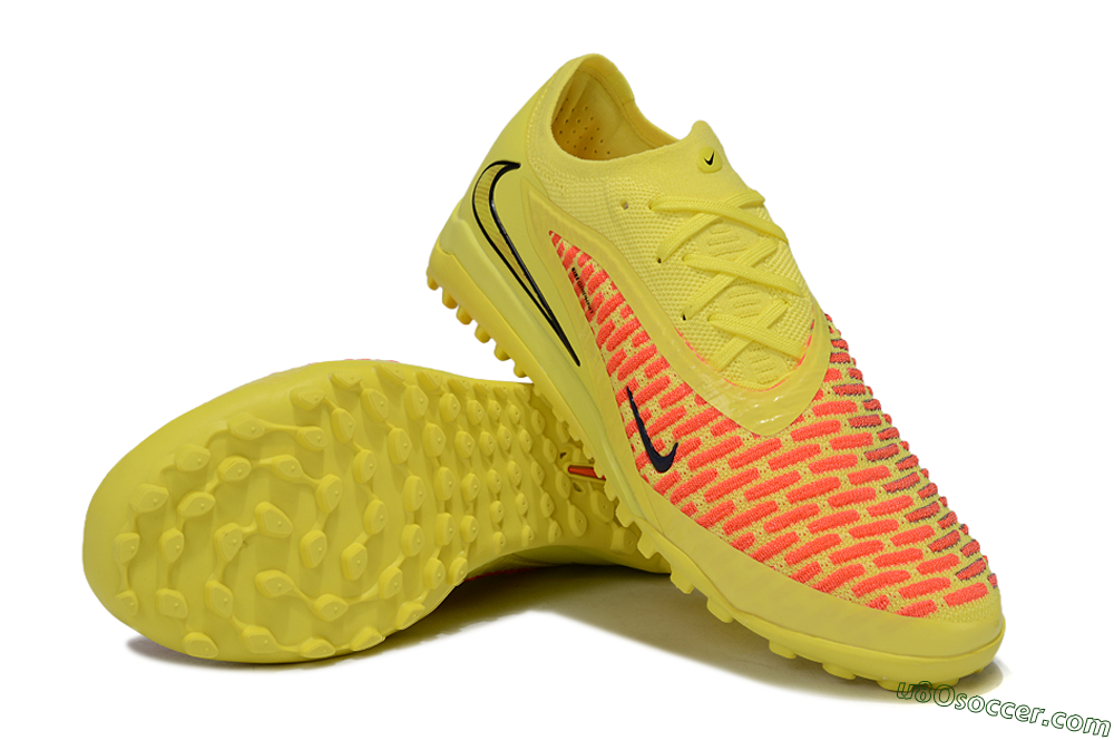 Nike Phantom 6 Low Elite TF Artificial Turf Soccer Shoes - Yellow/Neon Yellow/Flame Orange 3