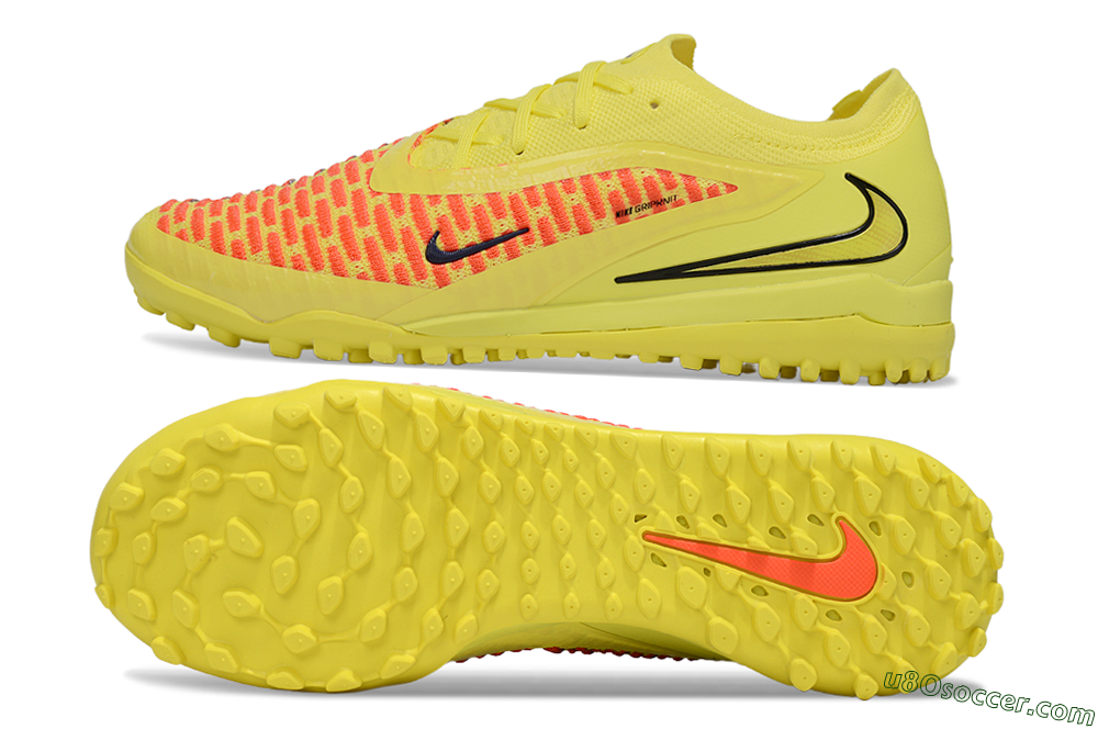 Nike Phantom 6 Low Elite TF Artificial Turf Soccer Shoes - Yellow/Neon Yellow/Flame Orange 0