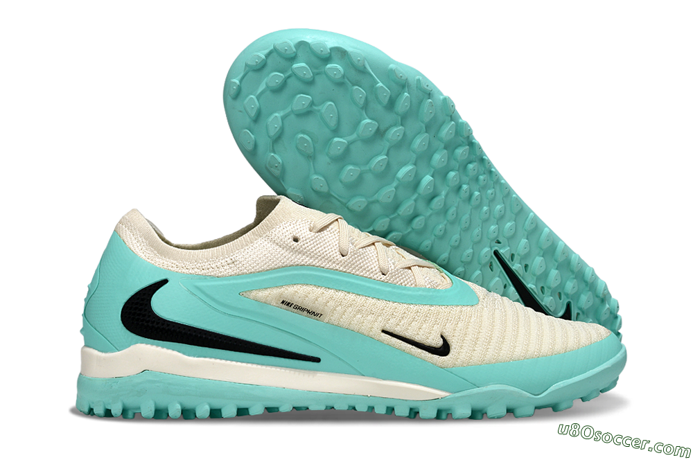 Nike Phantom 6 Low Elite TF Artificial Turf Soccer Shoes - Aqua/Soft Cream/Turquoise Splash 1