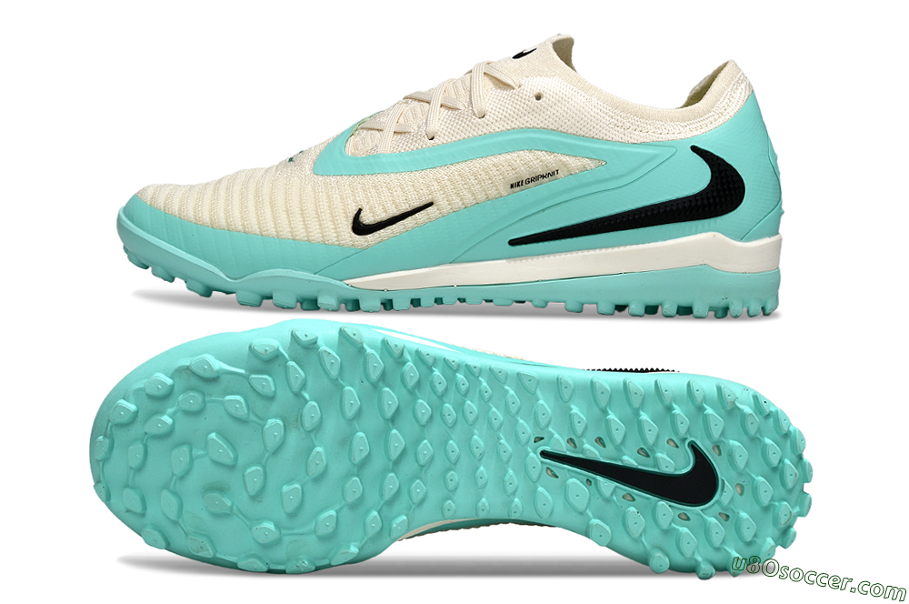 Nike Phantom 6 Low Elite TF Artificial Turf Soccer Shoes - Aqua/Soft Cream/Turquoise Splash 0
