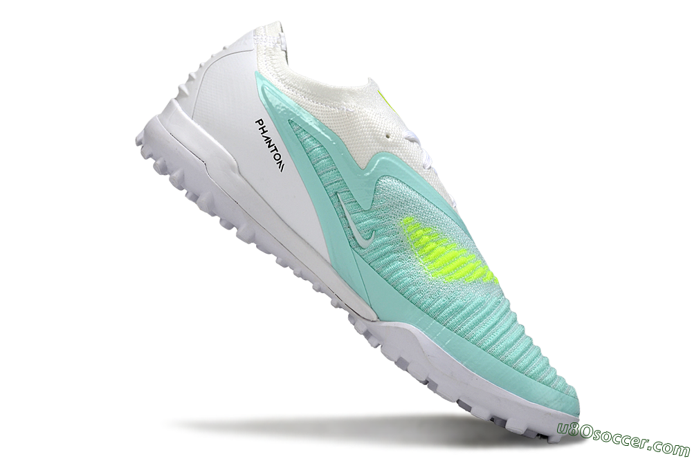 Nike Phantom 6 Low Elite TF Artificial Turf Soccer Shoes - Aqua/Lime Green/White 4