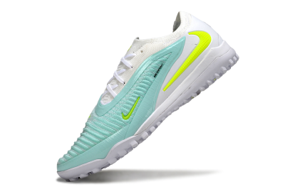 Nike Phantom 6 Low Elite TF Artificial Turf Soccer Shoes - Aqua/Lime Green/White