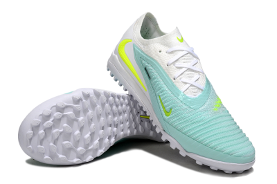 Nike Phantom 6 Low Elite TF Artificial Turf Soccer Shoes - Aqua/Lime Green/White