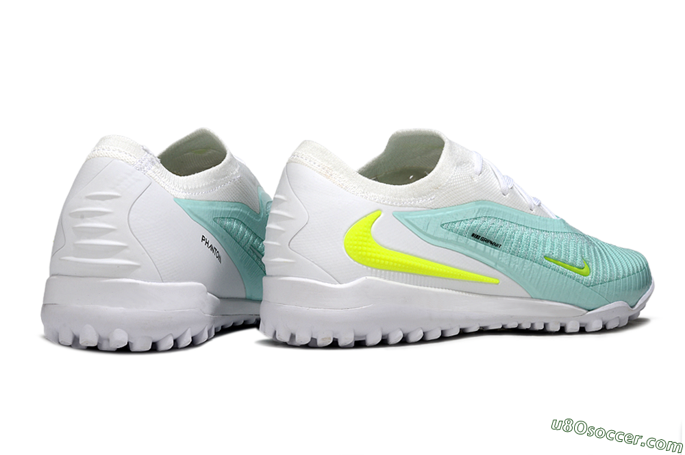 Nike Phantom 6 Low Elite TF Artificial Turf Soccer Shoes - Aqua/Lime Green/White 6