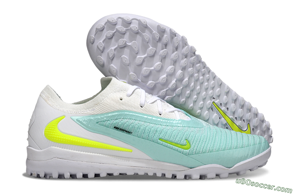 Nike Phantom 6 Low Elite TF Artificial Turf Soccer Shoes - Aqua/Lime Green/White 1