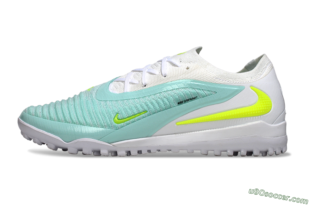 Nike Phantom 6 Low Elite TF Artificial Turf Soccer Shoes - Aqua/Lime Green/White 2