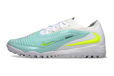 Nike Phantom 6 Low Elite TF Artificial Turf Soccer Shoes - Aqua/Lime Green/White