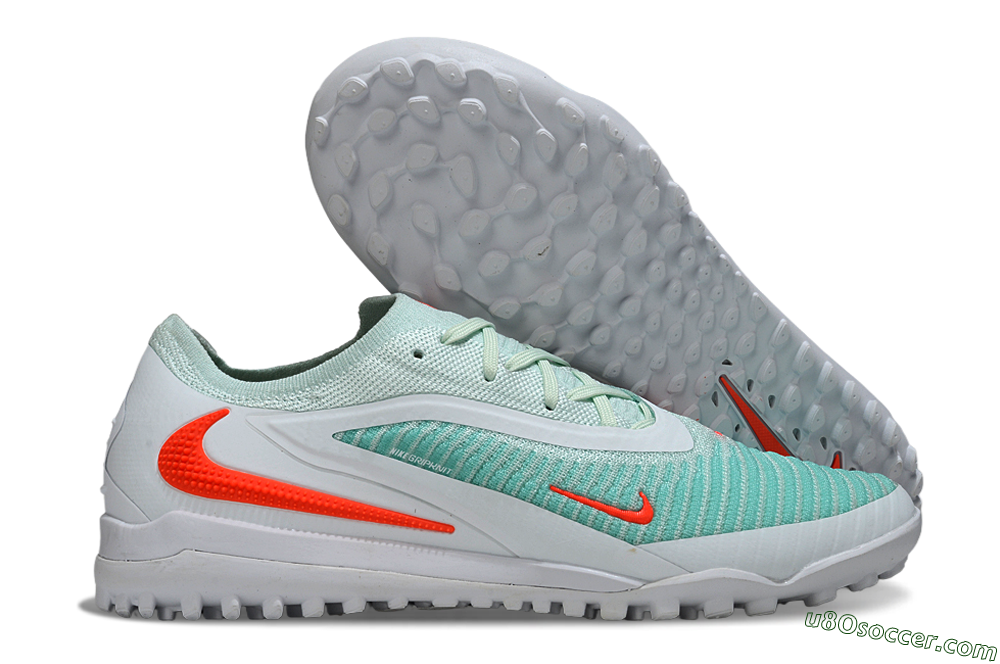 Nike Phantom 6 Low Elite TF Artificial Turf Soccer Shoes - Aqua/Coral Breeze/White Glow 1