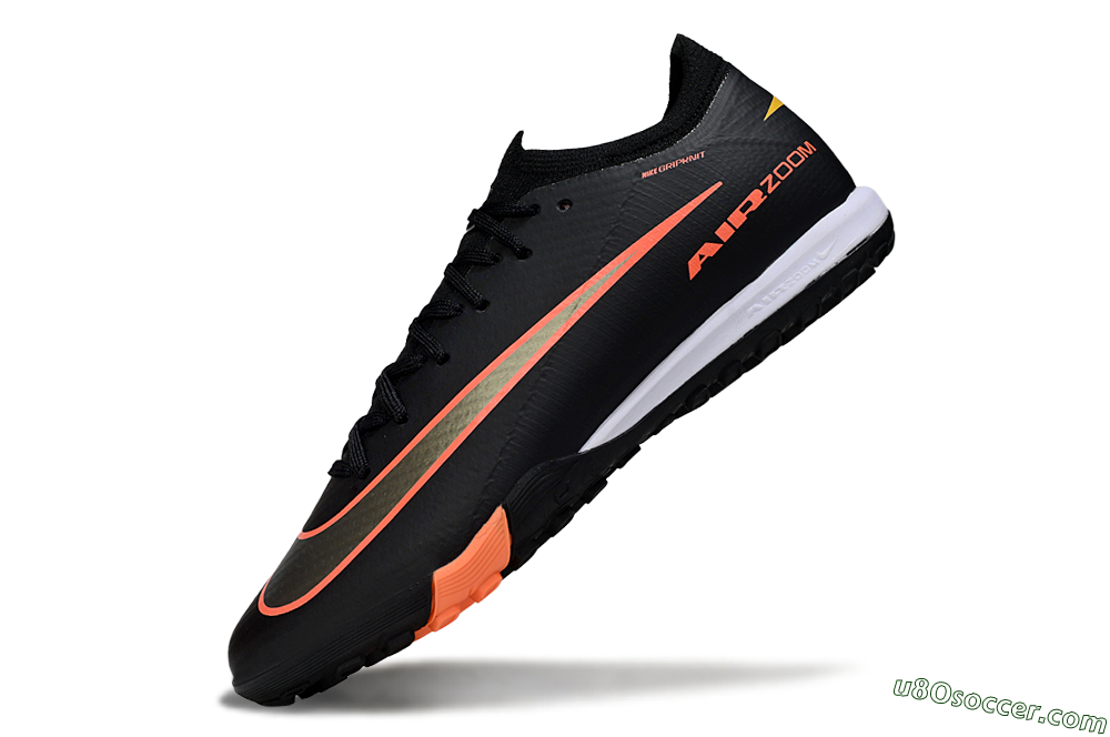 Nike Air Zoom Mercurial Vapor 16 Elite TF Artificial Turf Soccer Shoes - Black/Electric Orange/Gold Rush 5