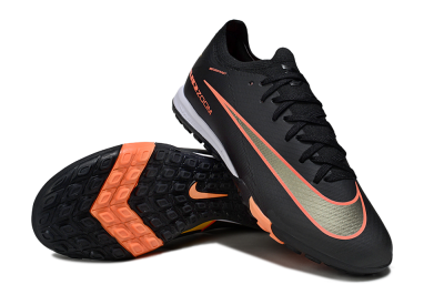 Nike Air Zoom Mercurial Vapor 16 Elite TF Artificial Turf Soccer Shoes - Black/Electric Orange/Gold Rush