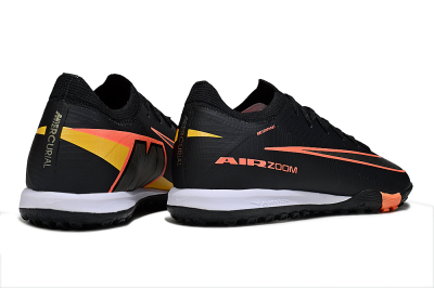 Nike Air Zoom Mercurial Vapor 16 Elite TF Artificial Turf Soccer Shoes - Black/Electric Orange/Gold Rush