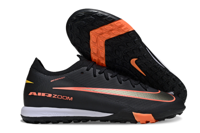 Nike Air Zoom Mercurial Vapor 16 Elite TF Artificial Turf Soccer Shoes - Black/Electric Orange/Gold Rush