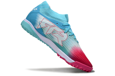Puma Future 8 Ultimate TF Artificial Turf Soccer Shoes - Aqua/Coral Pink/Soft Blue