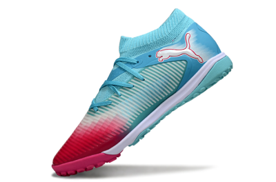 Puma Future 8 Ultimate TF Artificial Turf Soccer Shoes - Aqua/Coral Pink/Soft Blue