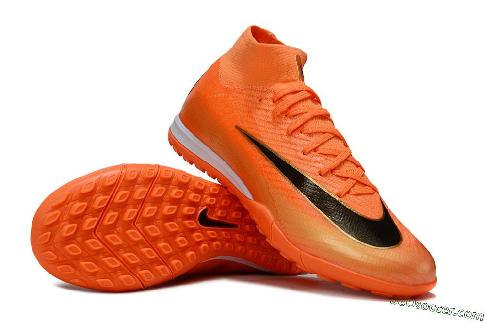 Nike Air Zoom Mercurial Superfly 10 Elite TF Artificial Turf Soccer Shoes - Orange/Bright Blaze/Black Gold 0