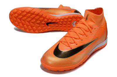 Nike Air Zoom Mercurial Superfly 10 Elite TF Artificial Turf Soccer Shoes - Orange/Bright Blaze/Black Gold