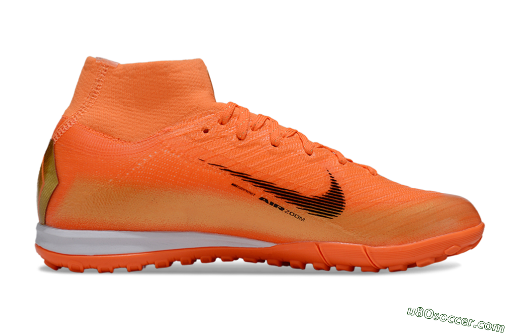 Nike Air Zoom Mercurial Superfly 10 Elite TF Artificial Turf Soccer Shoes - Orange/Bright Blaze/Black Gold 5