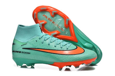 Nike Air Zoom Mercurial Superfly 10 Elite FG Firm Ground Soccer Cleats - Aqua/Coral Burst/Turquoise Splash