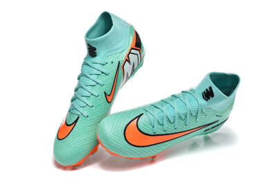 Nike Air Zoom Mercurial Superfly 10 Elite FG Firm Ground Soccer Cleats - Aqua/Coral Burst/Turquoise Splash
