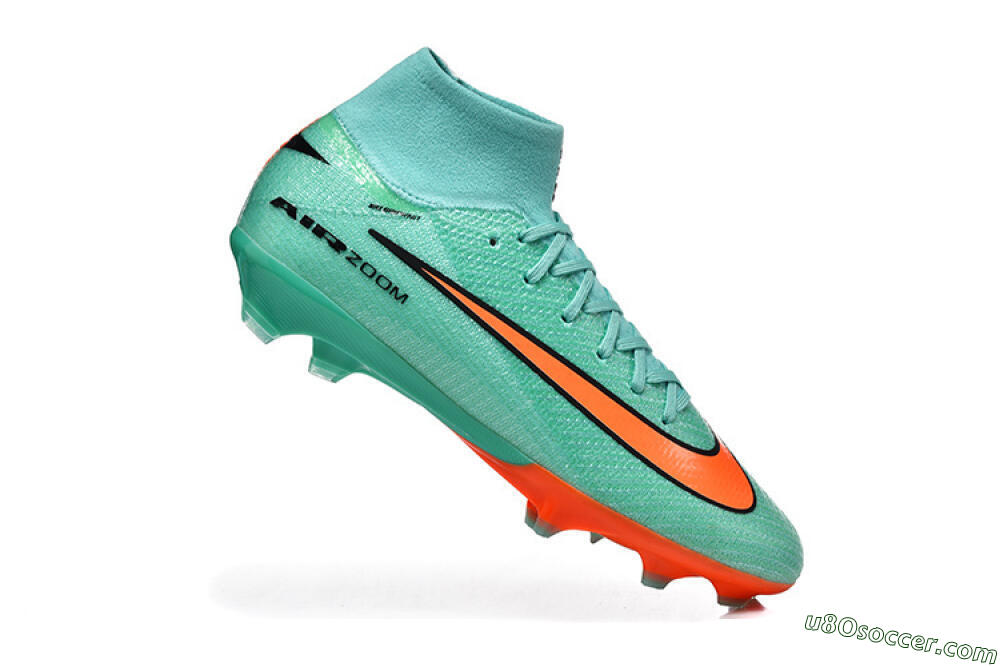Nike Air Zoom Mercurial Superfly 10 Elite FG Firm Ground Soccer Cleats - Aqua/Coral Burst/Turquoise Splash 4