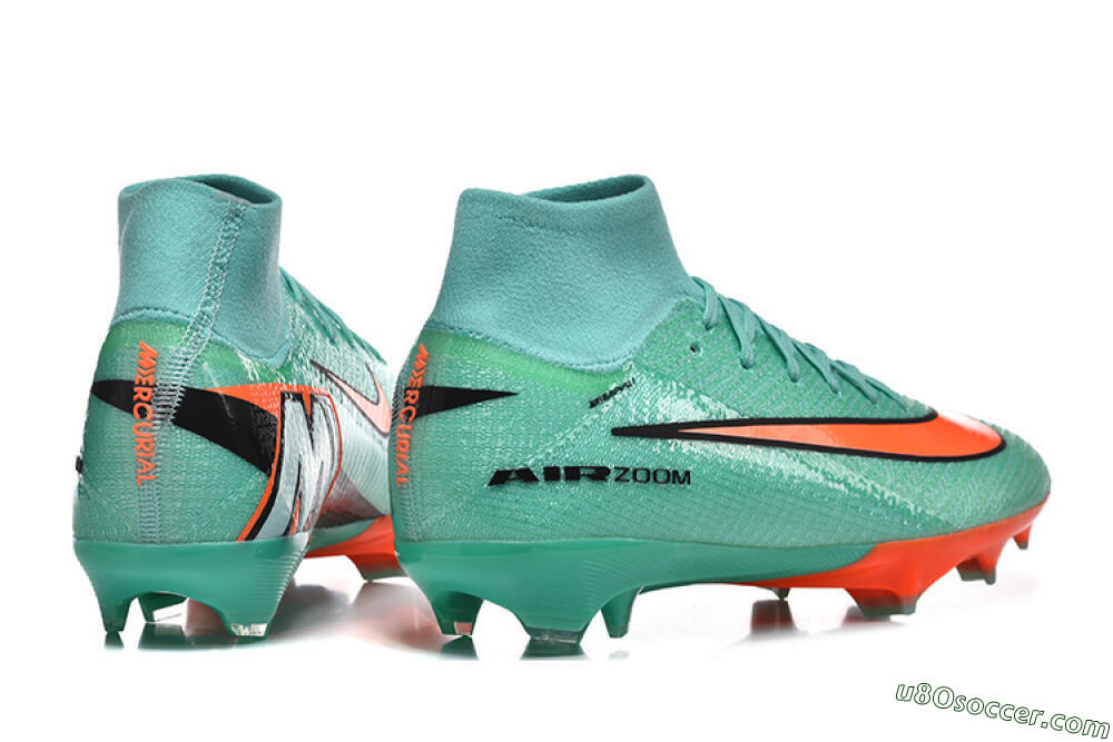 Nike Air Zoom Mercurial Superfly 10 Elite FG Firm Ground Soccer Cleats - Aqua/Coral Burst/Turquoise Splash 5