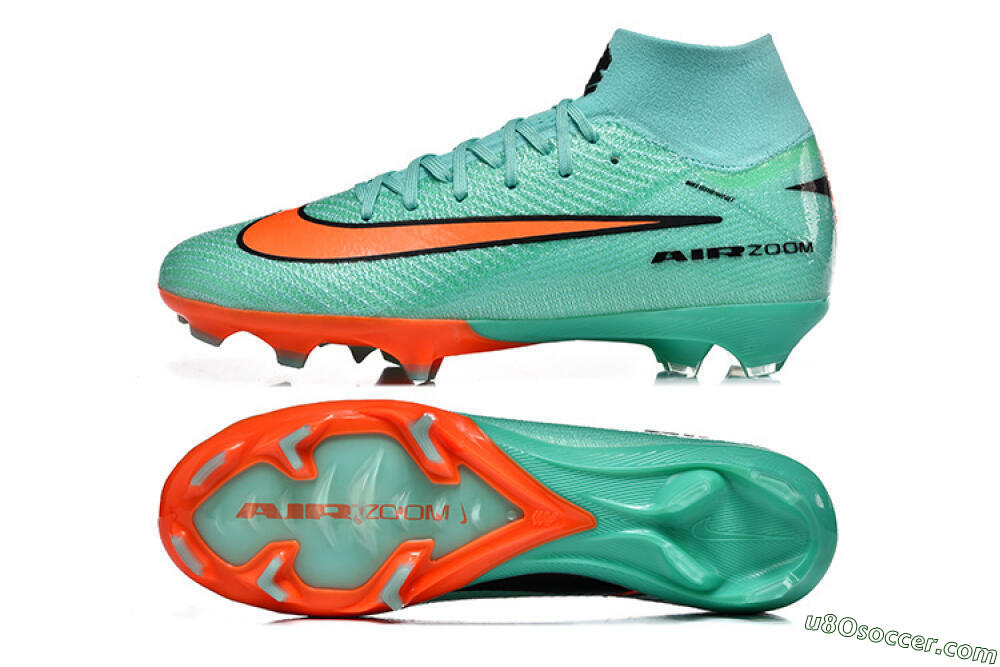 Nike Air Zoom Mercurial Superfly 10 Elite FG Firm Ground Soccer Cleats - Aqua/Coral Burst/Turquoise Splash 0
