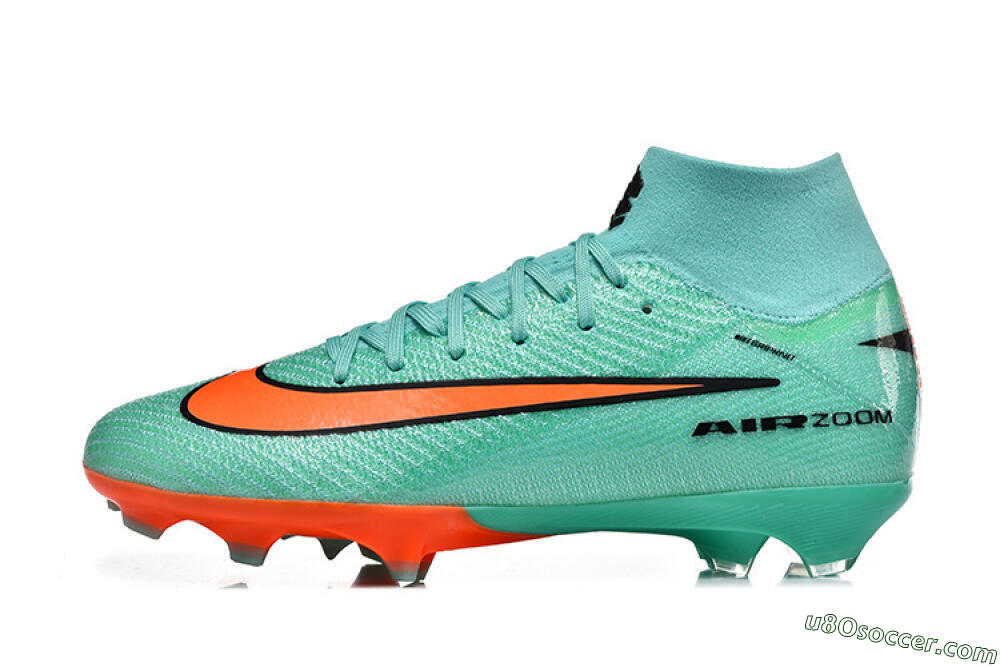 Nike Air Zoom Mercurial Superfly 10 Elite FG Firm Ground Soccer Cleats - Aqua/Coral Burst/Turquoise Splash 2