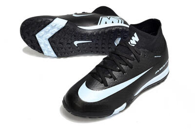 Nike Air Zoom Mercurial Superfly 10 Elite TF Artificial Turf Soccer Shoes - Black/Sky Blue/Black