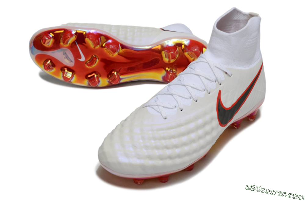Nike Magista Orden 2 FG Firm Ground Soccer Cleats - White/Fiery Red/Black 4