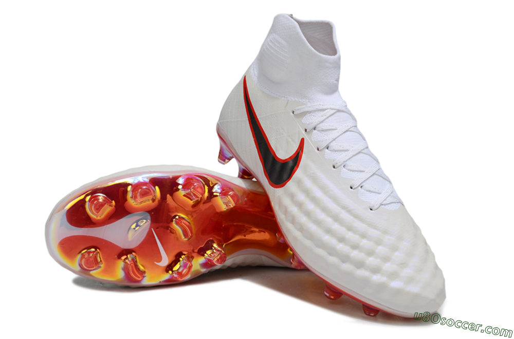 Nike Magista Orden 2 FG Firm Ground Soccer Cleats - White/Fiery Red/Black 3