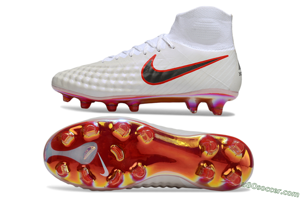 Nike Magista Orden 2 FG Firm Ground Soccer Cleats - White/Fiery Red/Black 0