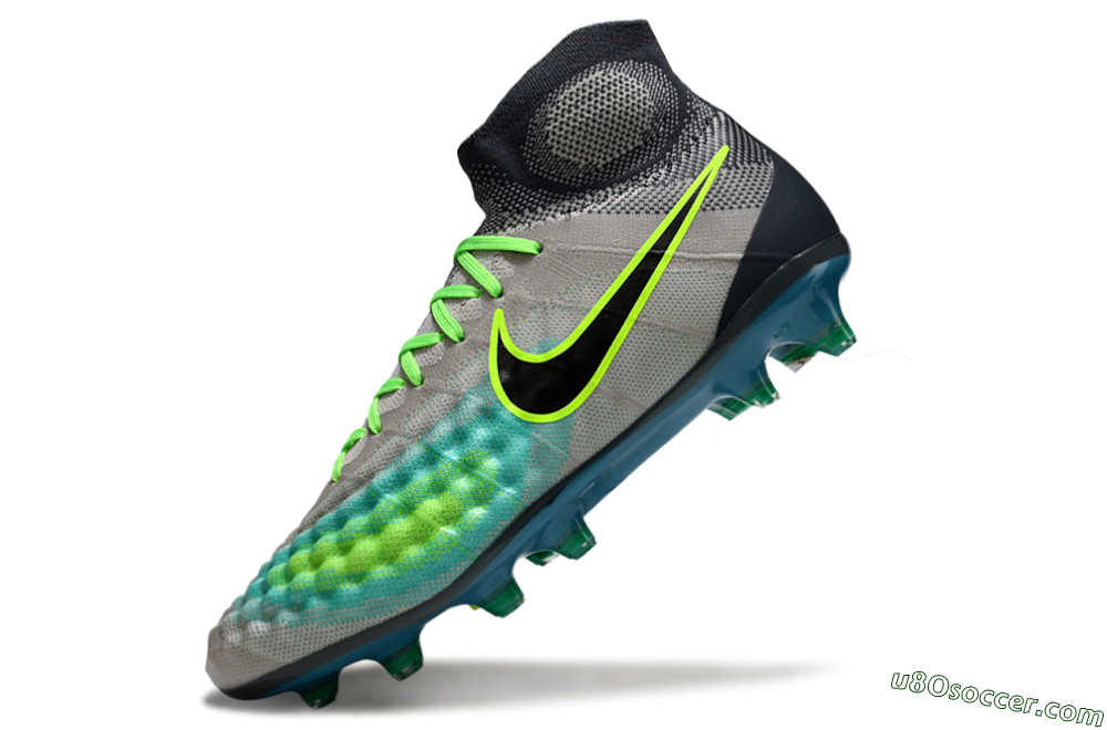 Nike Magista Orden 2 FG Firm Ground Soccer Cleats - Gray/Neon Green/Black 6