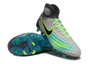 Nike Magista Orden 2 FG Firm Ground Soccer Cleats - Gray/Neon Green/Black