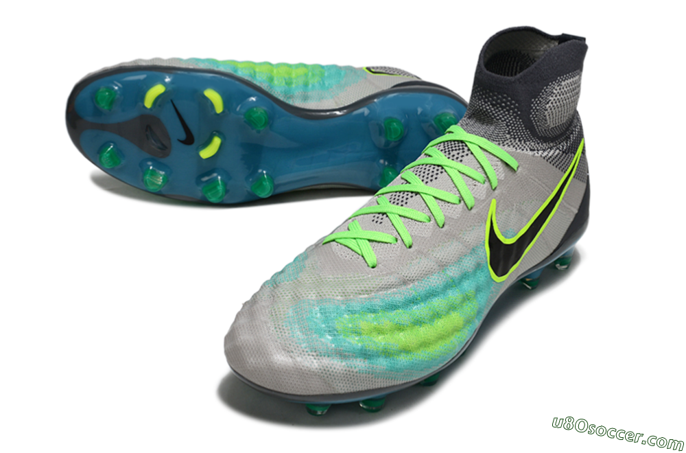 Nike Magista Orden 2 FG Firm Ground Soccer Cleats - Gray/Neon Green/Black 3