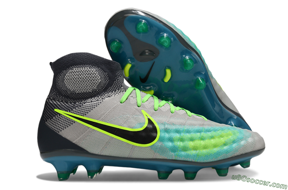 Nike Magista Orden 2 FG Firm Ground Soccer Cleats - Gray/Neon Green/Black 1
