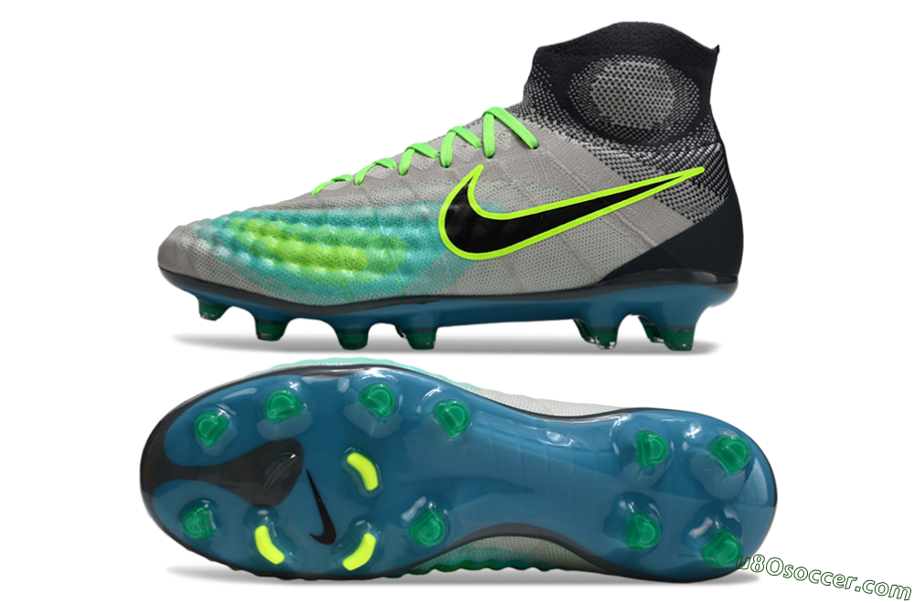 Nike Magista Orden 2 FG Firm Ground Soccer Cleats - Gray/Neon Green/Black 0