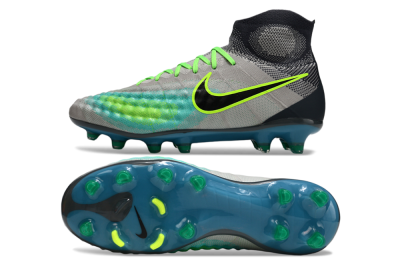 Nike Magista Orden 2 FG Firm Ground Soccer Cleats - Gray/Neon Green/Black
