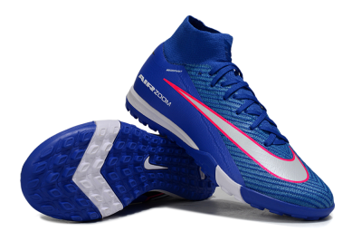 Nike Air Zoom Mercurial Superfly 10 Elite TF Artificial Turf Soccer Shoes - Blue/Electric Blue/Neon Pink