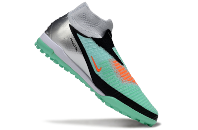 Nike Phantom 6 High Elite TF Artificial Turf Soccer Shoes - Green/Aqua Mint/Neon Orange