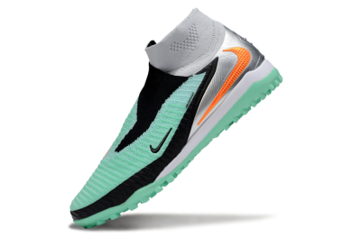 Nike Phantom 6 High Elite TF Artificial Turf Soccer Shoes - Green/Aqua Mint/Neon Orange