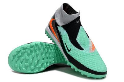 Nike Phantom 6 High Elite TF Artificial Turf Soccer Shoes - Green/Aqua Mint/Neon Orange