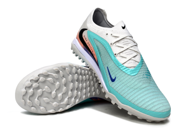 Nike Phantom 6 Low Elite TF Artificial Turf Soccer Shoes - Aqua/Sky Blue/Coral Orange