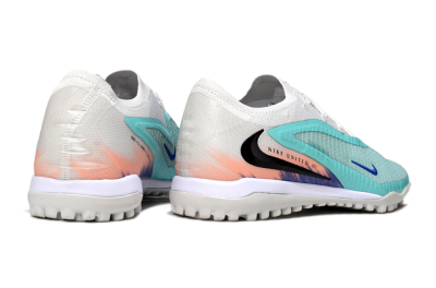 Nike Phantom 6 Low Elite TF Artificial Turf Soccer Shoes - Aqua/Sky Blue/Coral Orange