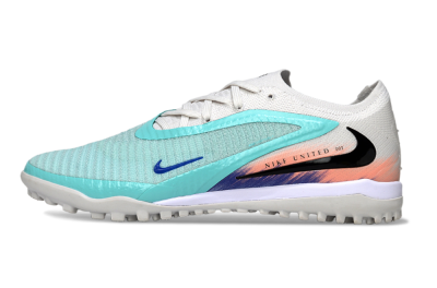 Nike Phantom 6 Low Elite TF Artificial Turf Soccer Shoes - Aqua/Sky Blue/Coral Orange