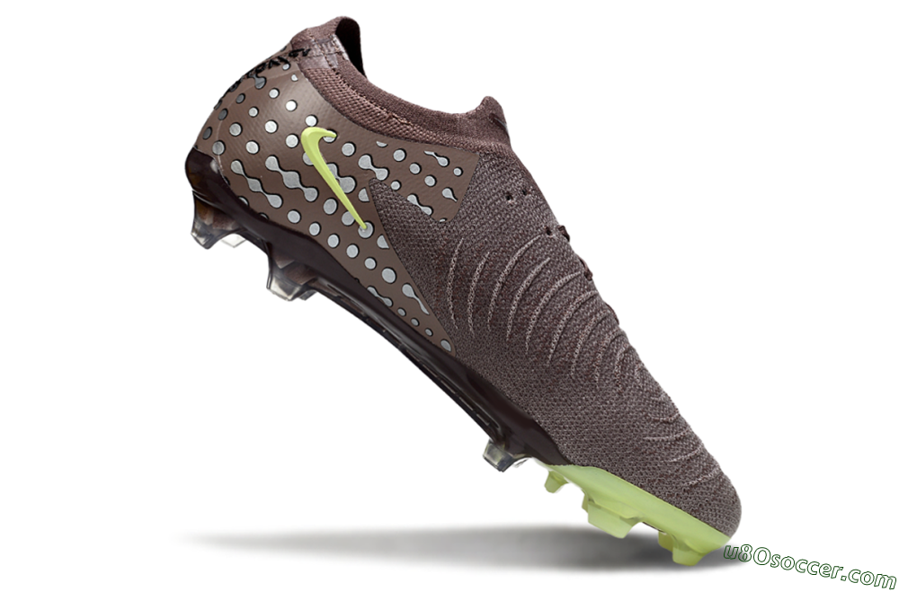 Nike Phantom GX 2 Elite FG Firm Ground Soccer Cleats - Brown/Lime Green/Charcoal Gray 4