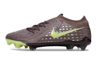 Nike Phantom GX 2 Elite FG Firm Ground Soccer Cleats - Brown/Lime Green/Charcoal Gray