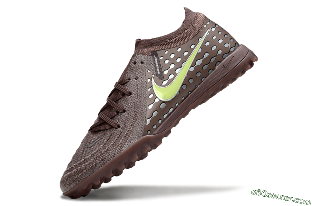 Nike Phantom GX 2 Elite TF Artificial Turf Soccer Shoes - Brown/Olive Green/Gray 5