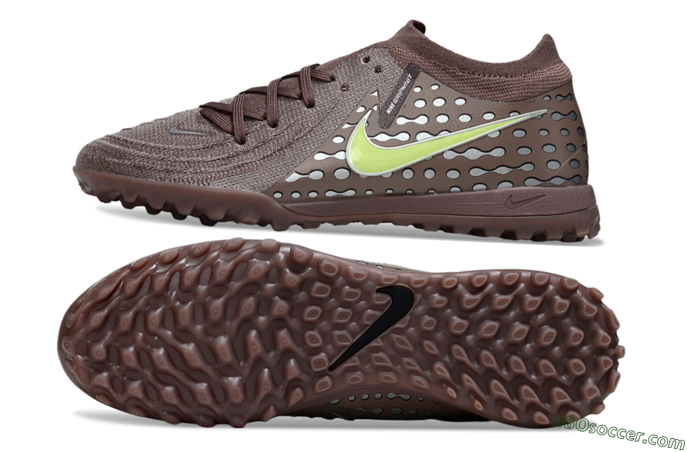 Nike Phantom GX 2 Elite TF Artificial Turf Soccer Shoes - Brown/Olive Green/Gray 0